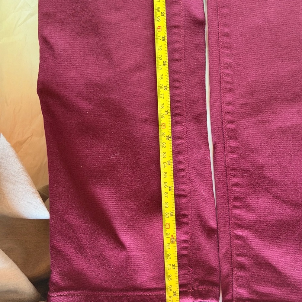 Chico’s Slimming Girlfriend Slim Leg Jeans 4R Burgundy. - Picture 7 of 11